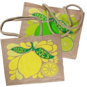 Trader Joe’s Lemon & Lime Jute Tote Bag – NEW WITH TAGS